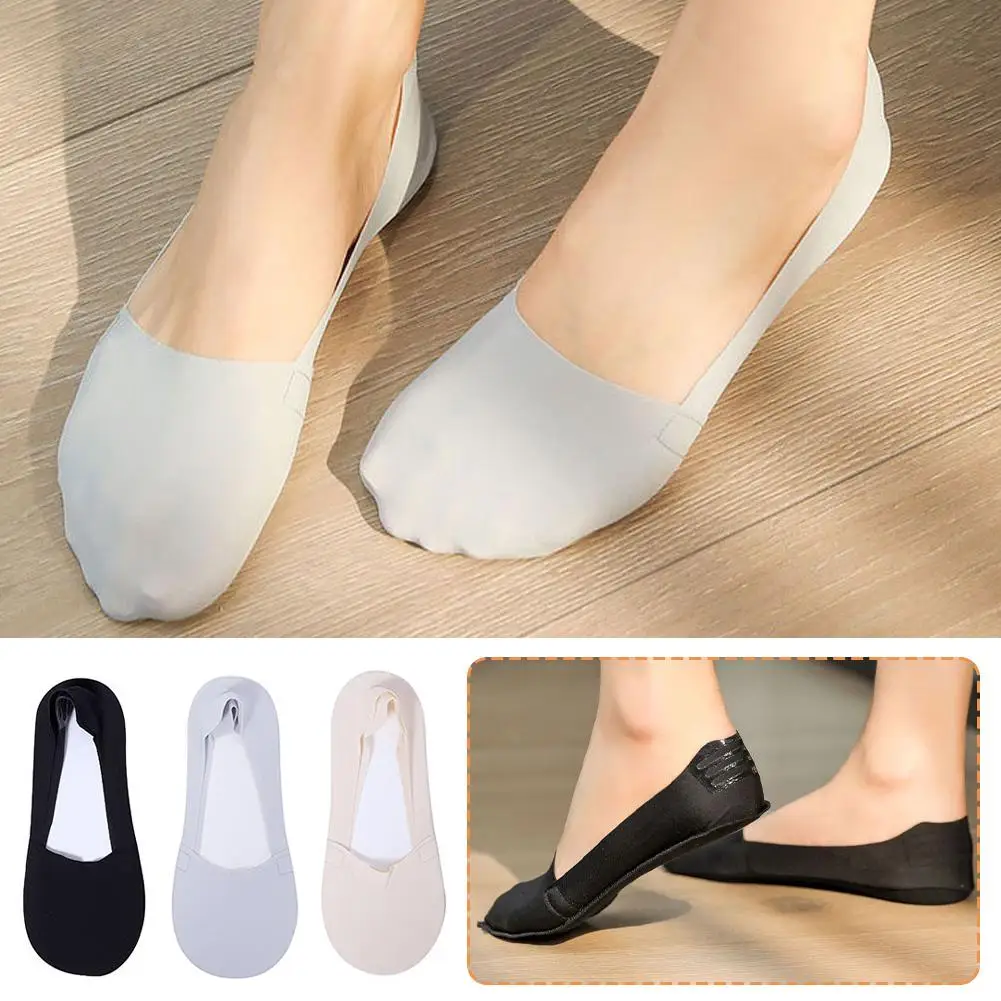 

6Pairs Women Ultra-thin Socks Cotton Breathable Summer Absorb Show Sock Non-slip No Sock Bottom Silk Ice Boat Sweat Silicon R7H2