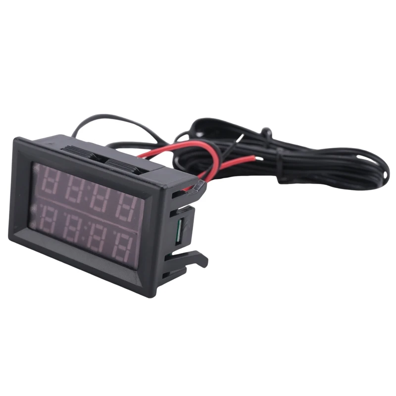 FULL-Dual Red LED Digital Display เครื่องวัดอุณหภูมิเซ็นเซอร์อุณหภูมิกันน้ํา 0.56 นิ้ว