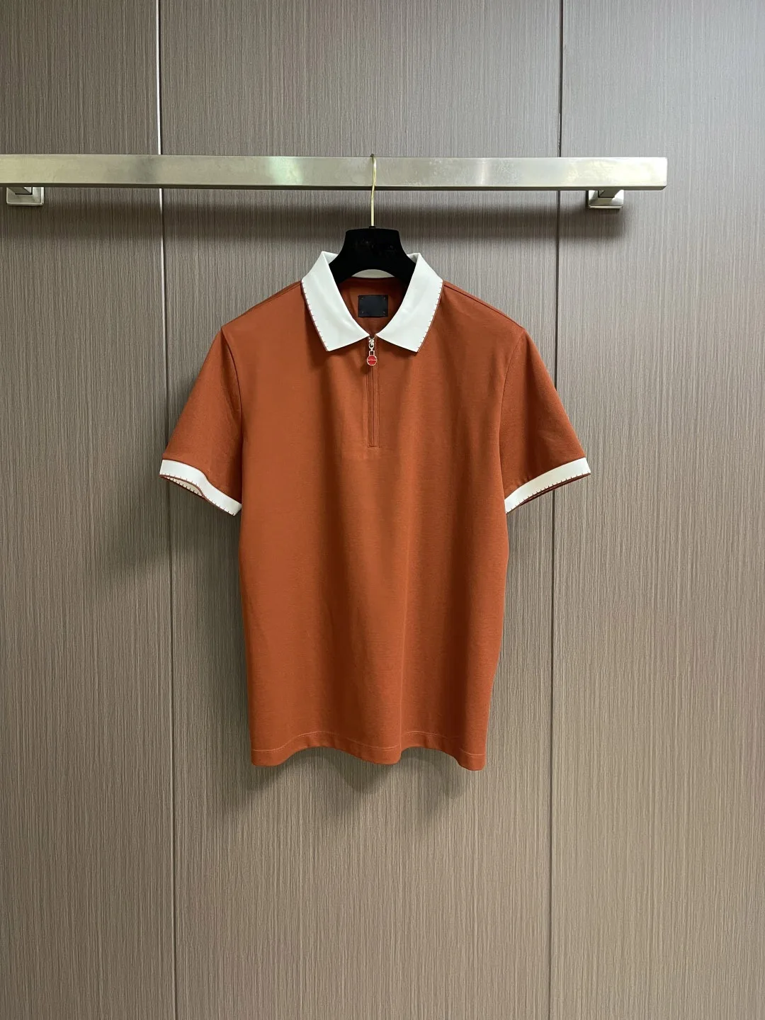 SIJITONGDA2026Men's early spring and summer new style men's half zipper pullover short sleeved knitted sweater POLO size M-3XL