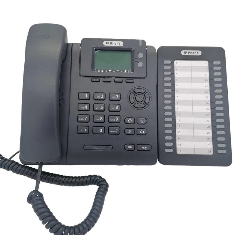 IP Phone /IP Telephone with 2 SIP Lines and 32 DSS key Panels for IP PBX keyphone/console