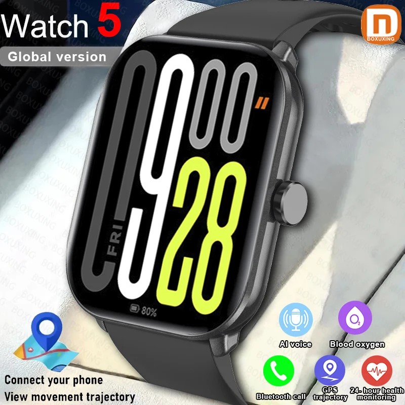 

Global Version Watch 5 Men Women Smartwatch Bluetooth Call Waterproof Sports HD AMOLED GPS Track Display Heart Rate Smart Watch