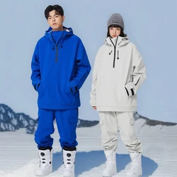 2025 Winter Skiing Suit Set Outdoor Windproof Waterproof Snow Tracksuit New Man Ski Sport Hooded Couple Warm Snowboard Clothing