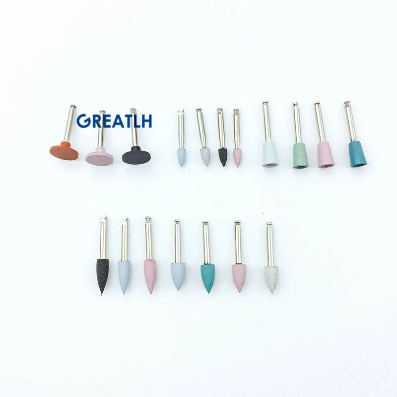 

18pcs 2.35mm Dental Silicone Polisher Dental Diamond Burs Dental Materials