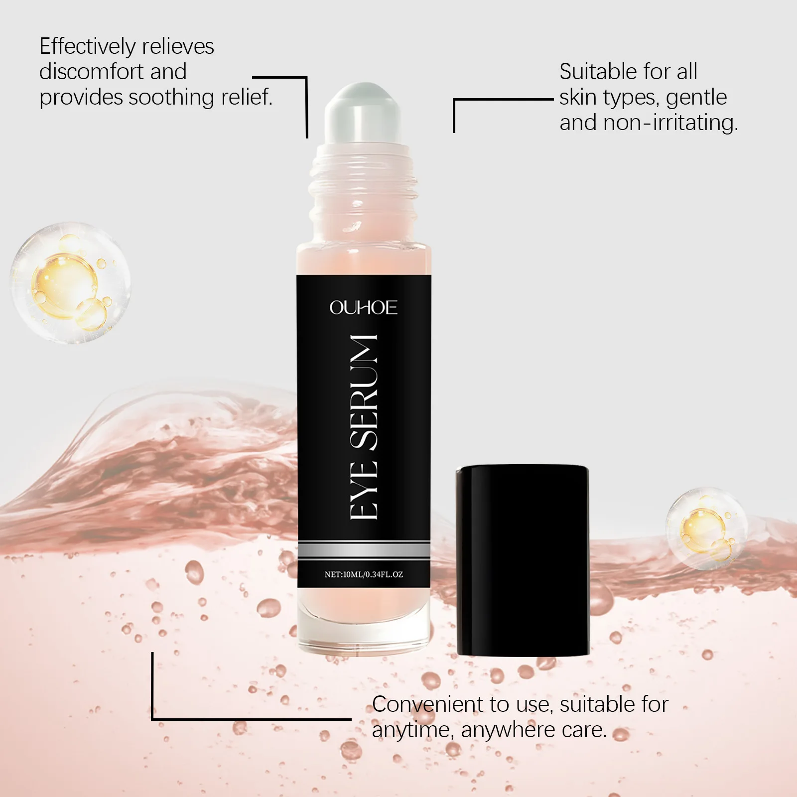 Anti Dark Circle Eye Serum Remove Wrinkle Firming Eye Bag Fade Fine Line Whitening Hydrate Brighten Eye Massage Roller Skin Care - Image 4