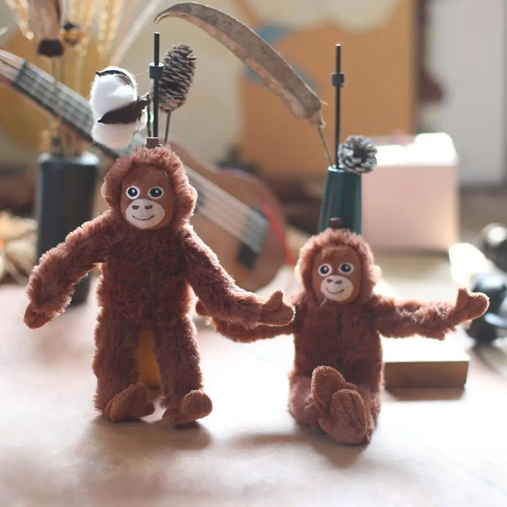 Animal dos desenhos animados macaco pingente boneca de pelúcia venda quente macaco chaveiro plushies macio recheado mochila pingente bonecas carro pendurado