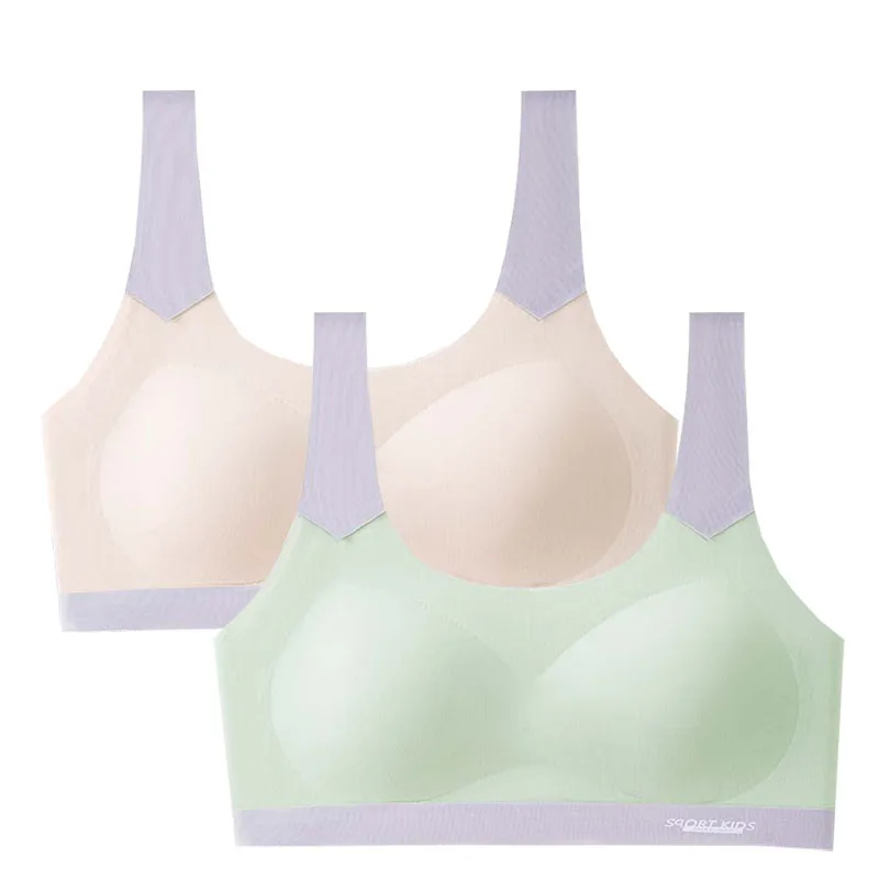 1pcs Thin Girls Training Bras Student Vest Underwears Children Bralette Adolescent Breathable Tops Teenager Kid Sport Bras M-2XL view 3