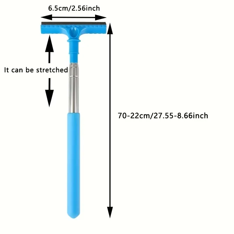 Telescopic Car Rearview Mirror Cleaner Brush Silicone Squeegee Auto Glass Window Wiper Cleaning Tool Extendable Handle