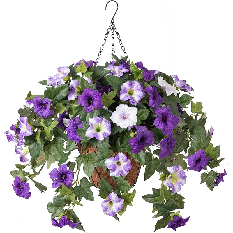 1Pcs Artificial Silk Morning Glory Flowers 43cm Fake Flower Bouquets for Wedding Party Outdoor Decor Balcony Garden Home Decor