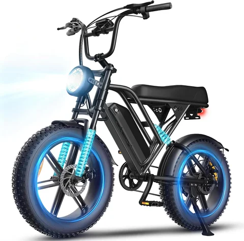 OBX Electric Bicycle 1000W Motor Dual Suspension 48V 15Ah Battery Brushless E-Bike 20 Inch Tire Off-road Electric Bike Mountain Ebike