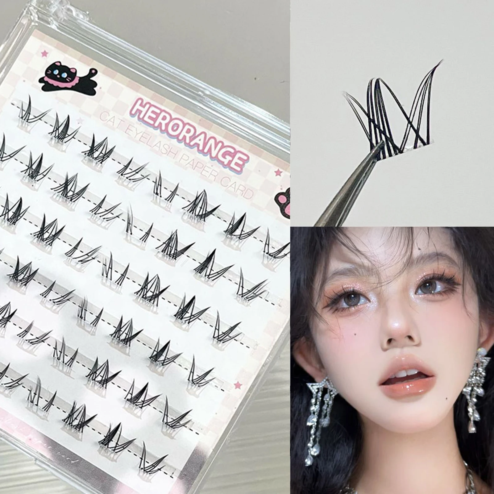 Foxes Style Natural Lower False Eyelashes Individual Wispy Lower Eyelash Extension Enlarge Your Eyes Girl Group Style 3/6/10rows