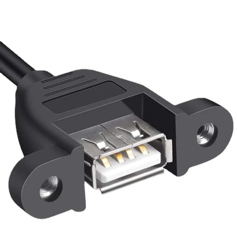Usb 2.0 cabo de extensão macho para fêmea núcleo de cobre 24awg linha dados escudo duplo com parafuso buraco anel magnético