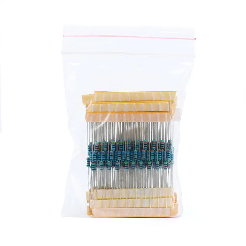 180pcs-1500pcs 1/4W 1/6W Metal Film Resistor 0-10R 12-180R 200-4.3K 4.7K-68K 75K-1.8M Resistance Assortment Kit Set Suit DIY