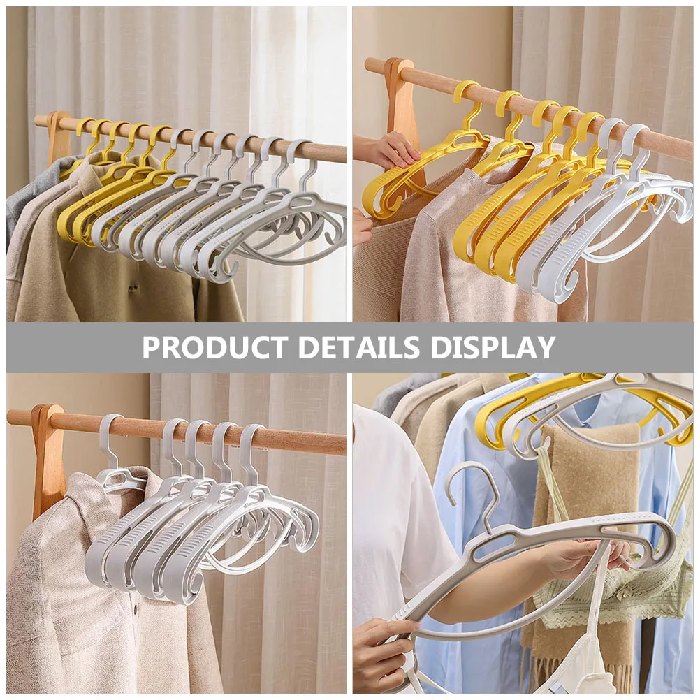 

4Pcs Household Non-Slip Clothes Hangers Heavy Duty Plastic Coat Hangers Wardrobe Clothes Organizer Practical Coat Hanger