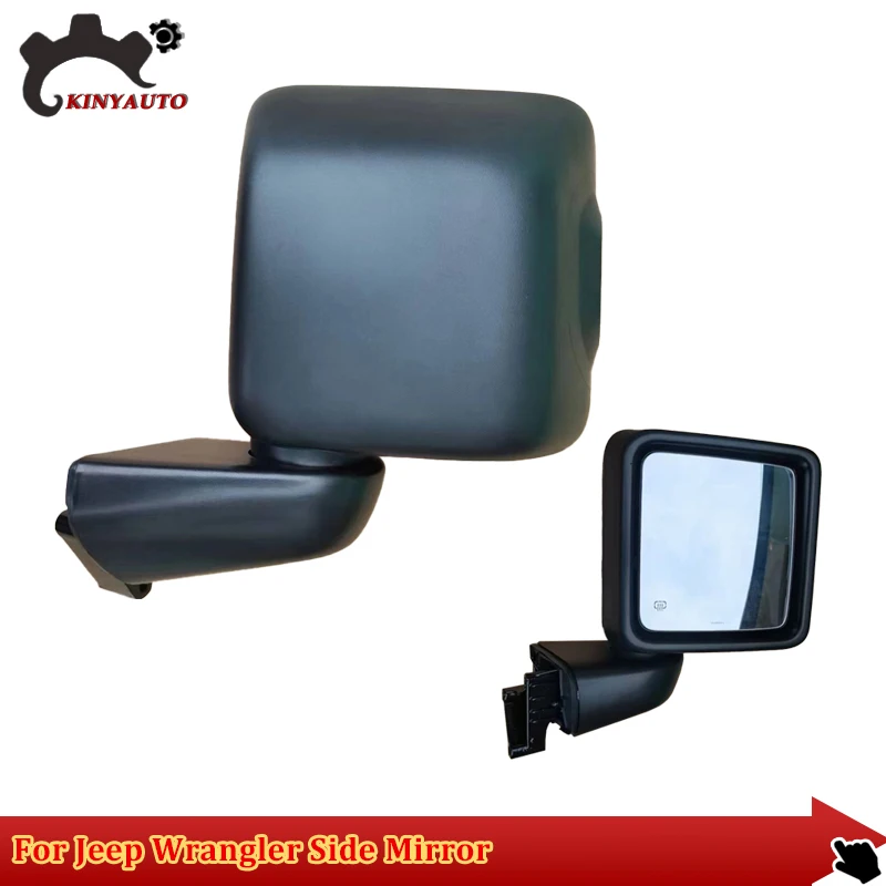 For Jeep Wrangler Side External Rearview Rear view Mirror Assembly Assy INCL Lens Turn Signal Light Shell Frame Cover Holder