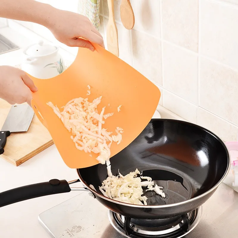 Kitchen Chopping Board Can Be Bent and Hung with Anti Slip Cutting Board  Creative Thin Soft Plastic Cutting Board