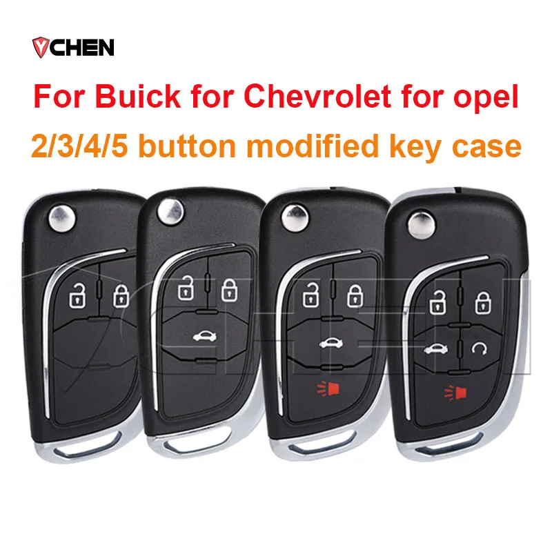 Car Key Case For Buick for Opel for Chevrolet Cruze Epica Lova Camaro for Vauxhall Insignia Astra Mokka Flip Remote Shell Cover