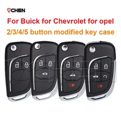 Car Key Case For Buick for Opel for Chevrolet Cruze Epica Lova Camaro for Vauxhall Insignia Astra Mokka Flip Remote Shell Cover