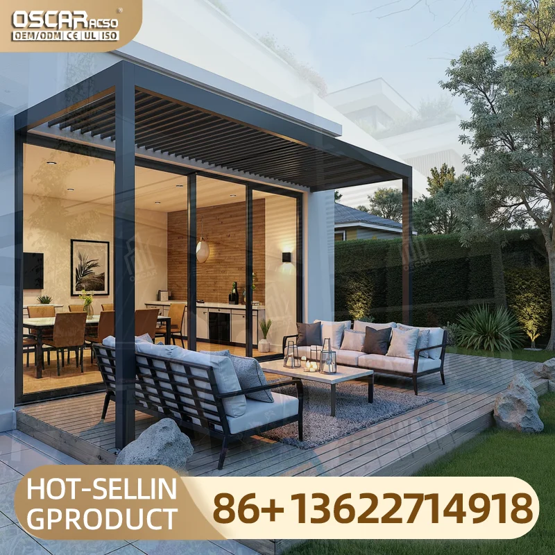 Garden Gazebo Patio Canopy Aluminum Pergola For Villa Swimming Pool Turkey pergola