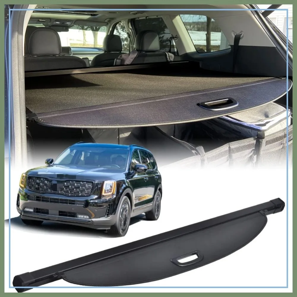 

Retractable Cargo Security Shade Cover for Kia Telluride 2020-2025 Black Privacy Screen Rear Storage Waterproof Luggage Shield