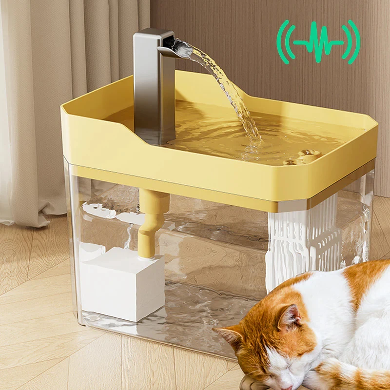 Cat Water Fountain Auto Filter Transparent Cat Drinker USB Electric Recirculate Filtering Drinker Feeding Water Dispenser