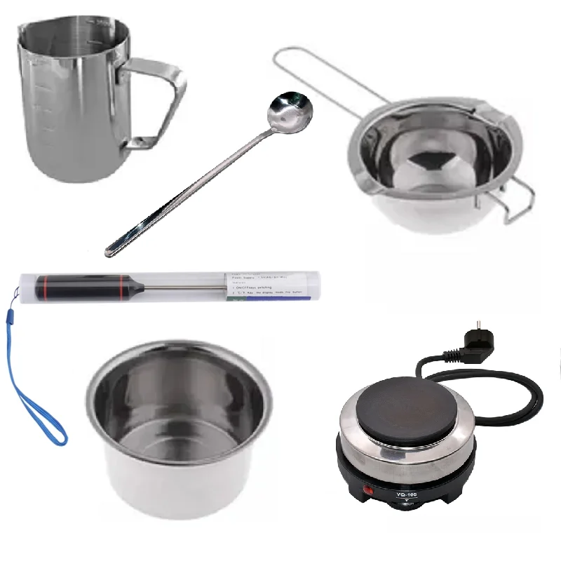 

Beeswax Melter Pot 1 Set Electric Heater Stove with Beeswax Melting Pot Candle Making Beeswax Heateter Wax Melting DIY Candle