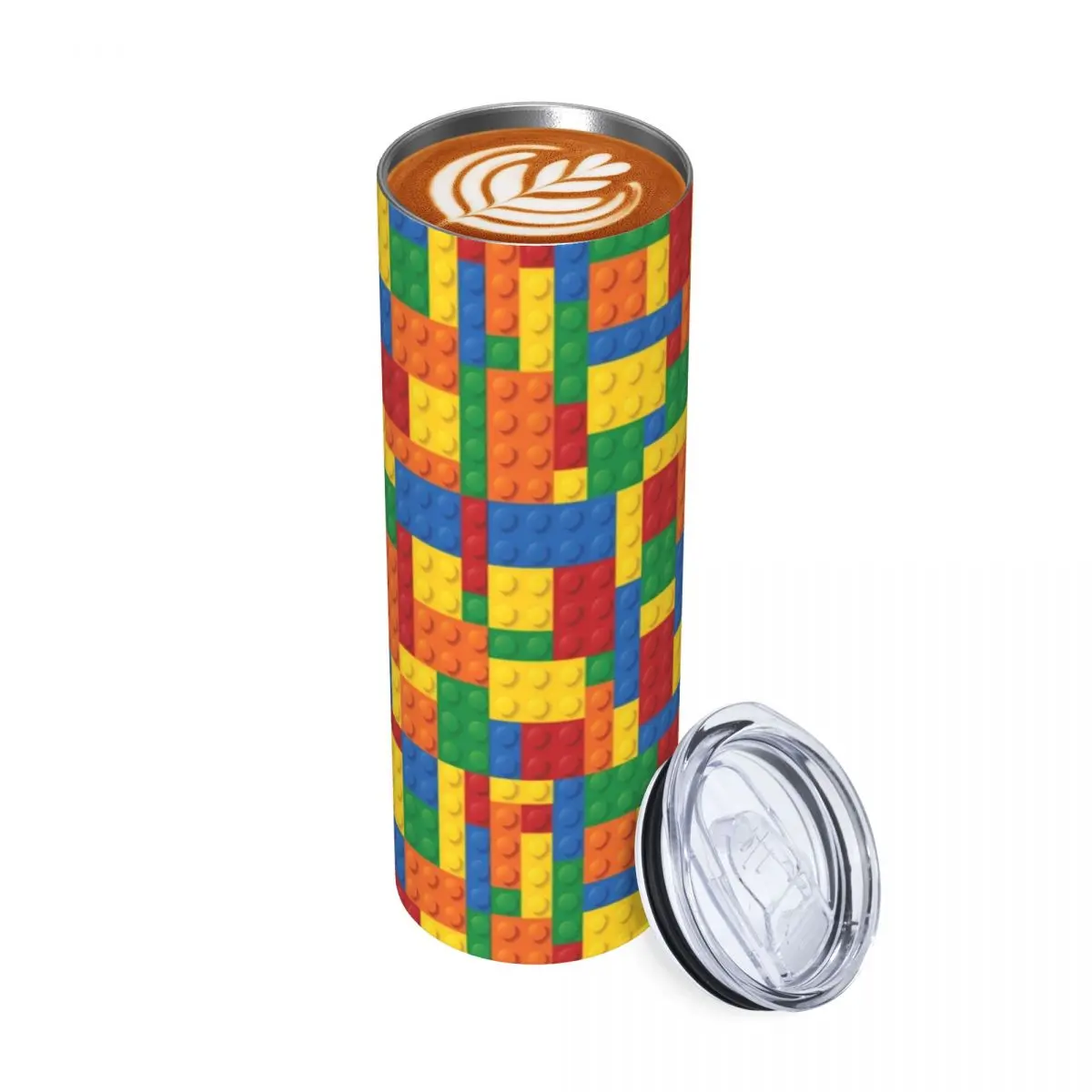 

Строительные игрушечные блоки, стакан из нержавеющей стали, кружки с вакуумной изоляцией, термохолодные чашки, соломинки с крышкой, 20 унций