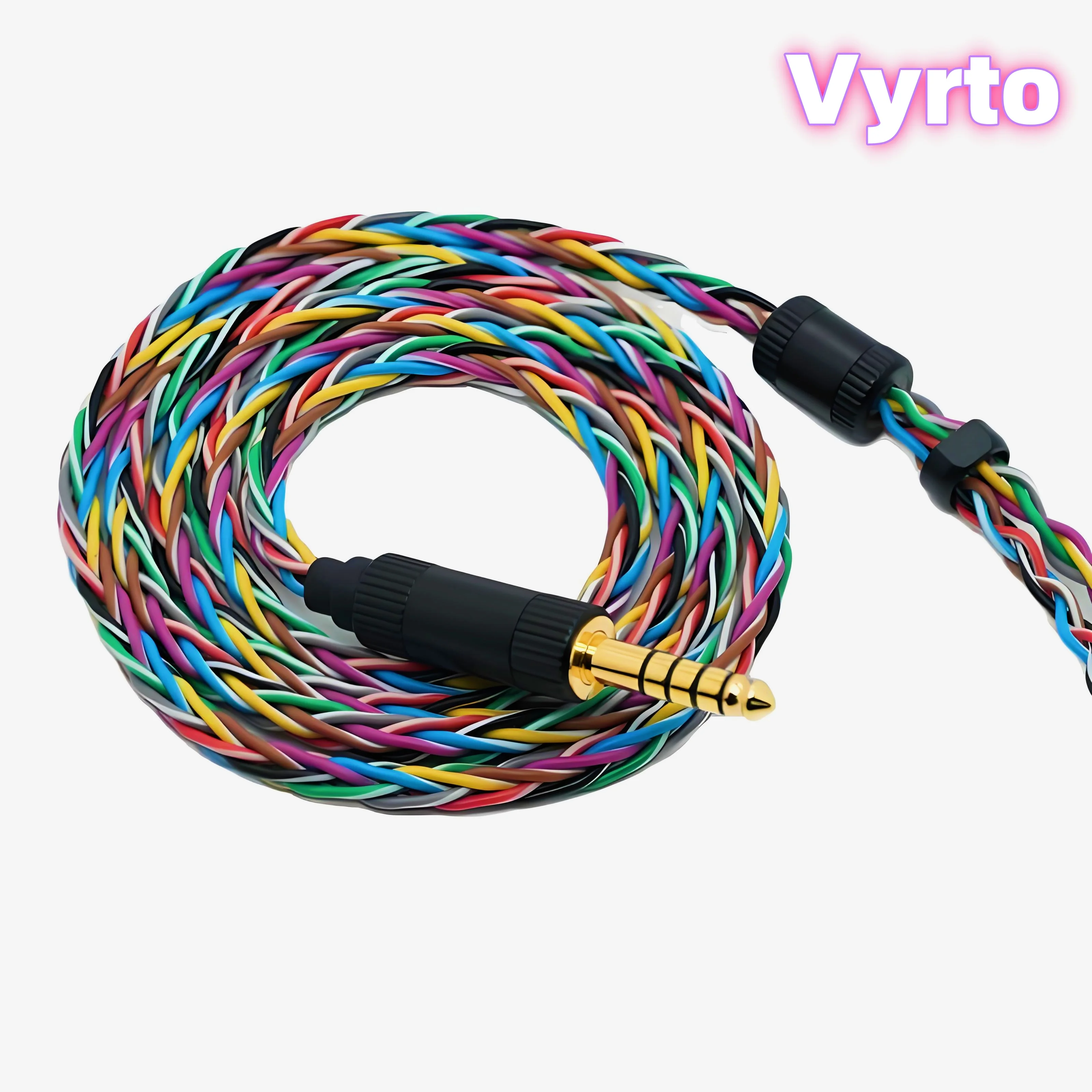 Vyrto-26 IEM-кабель Радужный кабель Высокочистий нижний бескислородный медный HIFI-кабель, подходит для A2DC/MMCX/IE80/2Pin 0,78/IMserie