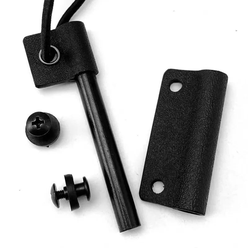 مشبك ملحق غمد K-Starter Fire Starter - أداة قضيب مغنيسيوم متعددة الوظائف، معدات حمل خارجية مصنوعة يدويًا للتخييم #3