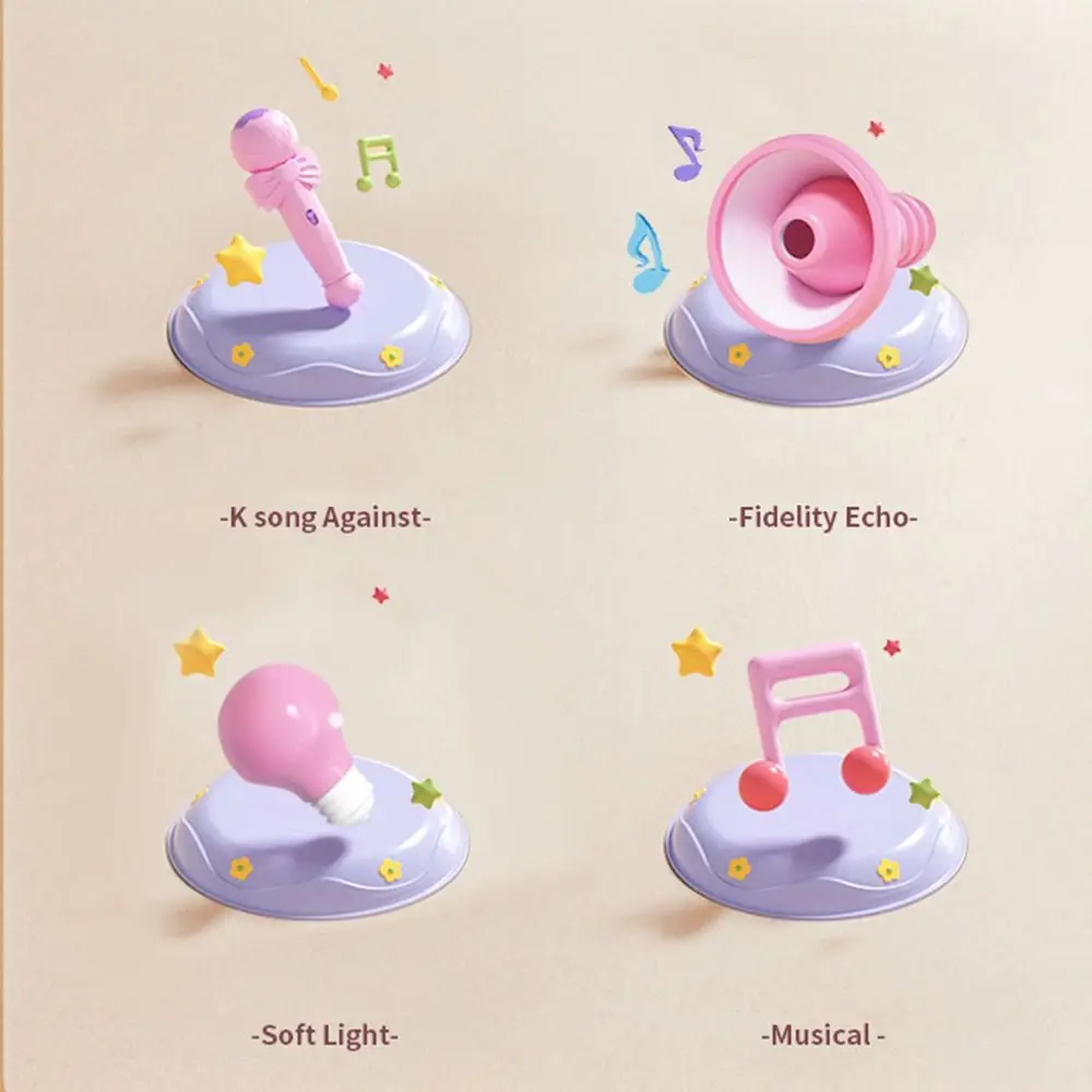 Funny Plastic Echo Microphone Multicolor Physical Echo Music Instrument Wireless Large Size Karaoke Educational