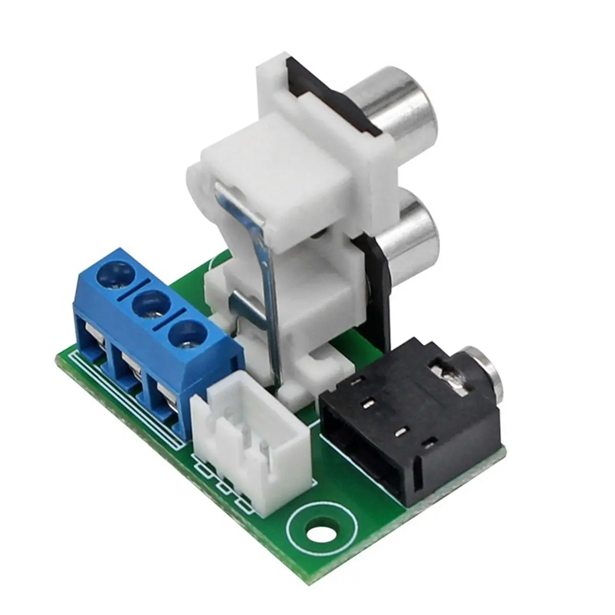 (N21R) Audio Input Output Adapter Board 3.5 mm Earphone Jack Audio Socket and RCA to 2.54 mm 3pin PCB Adapter Board with Cable