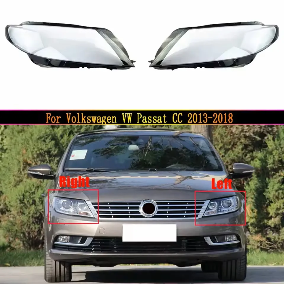 

Car Headlamp Lens Cover For Volkswagen VW Passat CC 2013-2018 Front Headlight Housing Protection Cover Shell Car Accessories