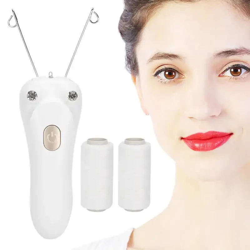 Electric USB Charging Cotton Thread Epilator for Face Armpit Bikini - Hair Removal Device