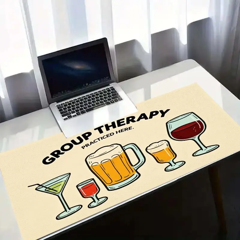 Brand Iron Art Mouse Pad Group Relax In Progress Cartoon Drink Home Office Decor White Desktop Detailed Experience