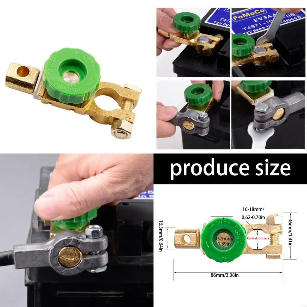 

Vehicle Battery Disconnect Switches 17mm Power Cut Off for 12V 24V Systems Use