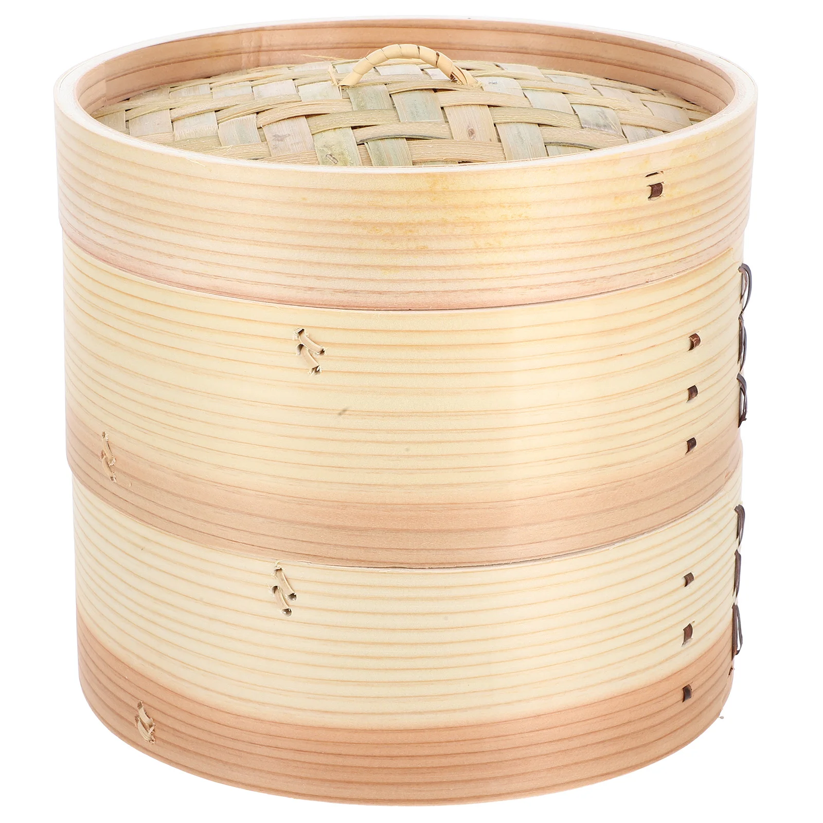 

2-Tier Bamboo For Dumplings Buns Fish Soup Home Use Large Capacity Wooden Cooking Steamer Pot Kitchen Essential Household Food