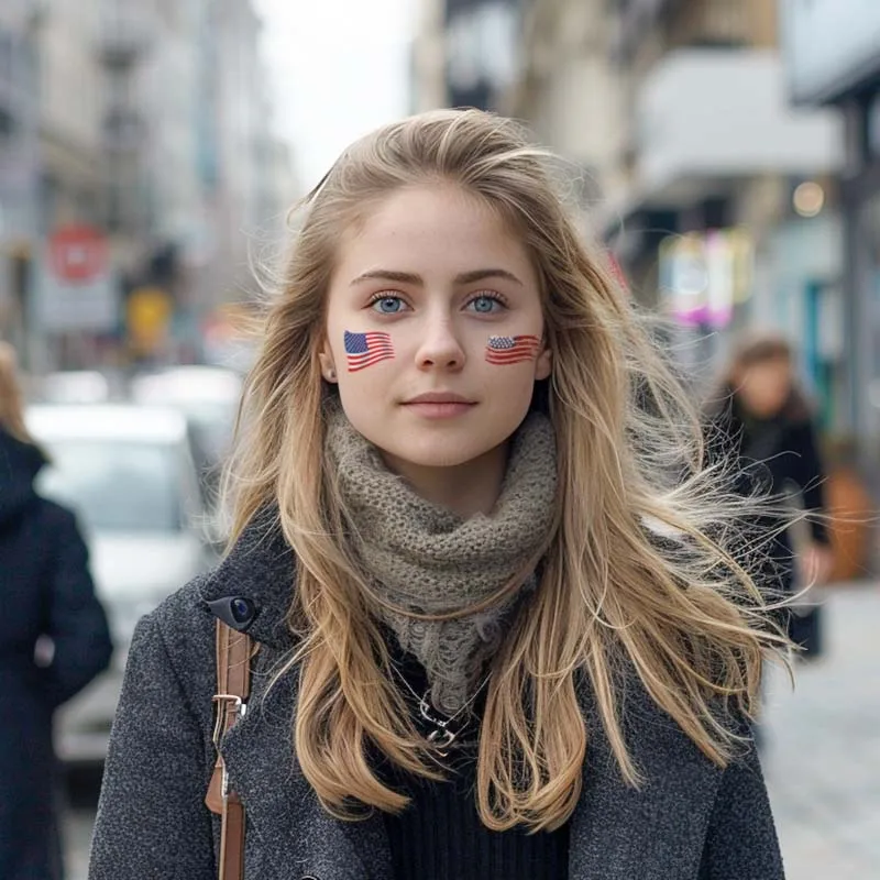 American Flag Temporary Tattoo Sticker, Long-lasting Waterproof, Realistic Non-reflective Fake Tattoo, for Men and Women