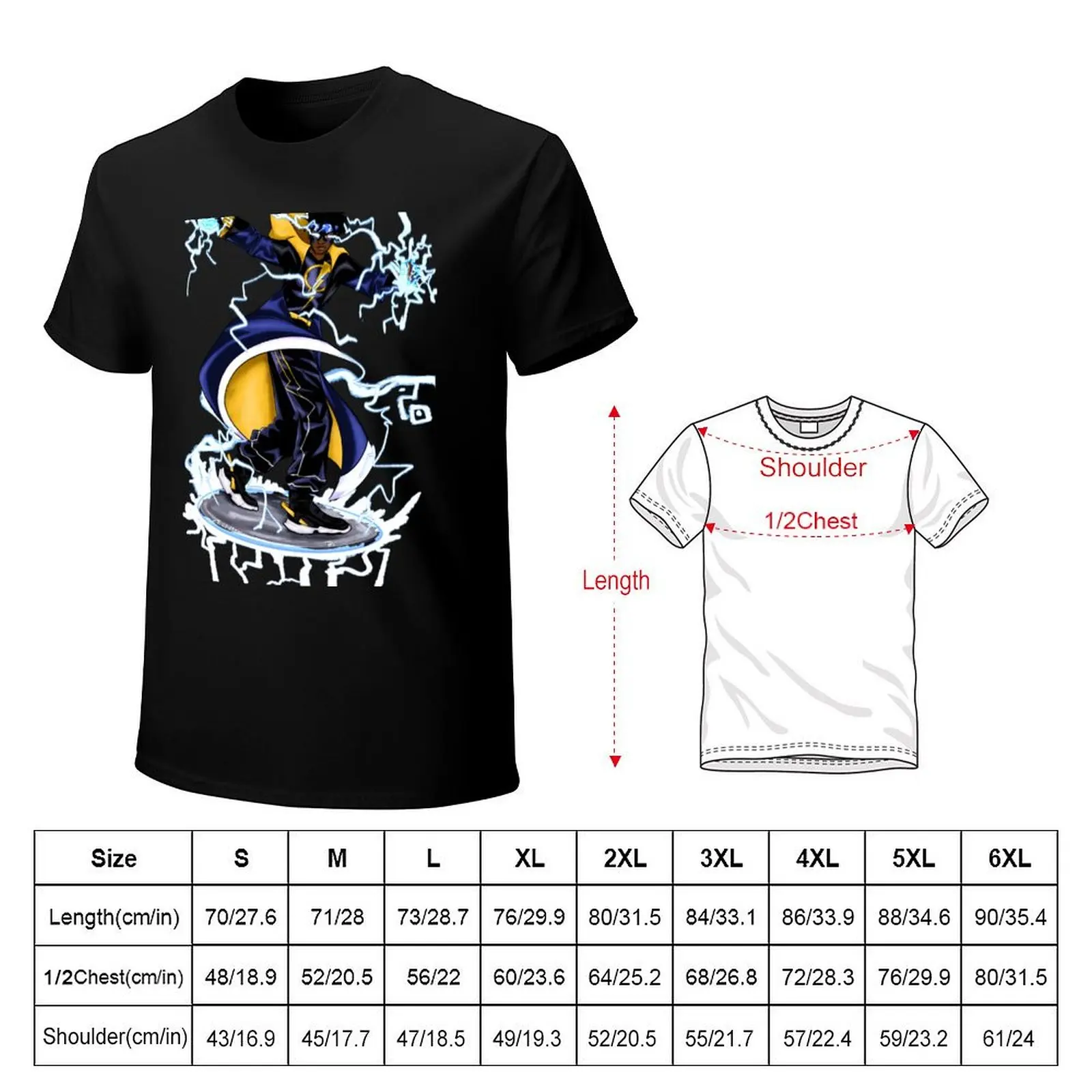 Black Lightning Project: Static T-Shirt Quick Dry Sports Short Sleeve Tee