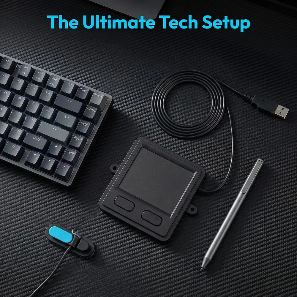 Portable 2 Button Wired USB Touchpad Plug and Play Black Portable Trackpad Multifunctional Touchpad Desktop Laptop Computer