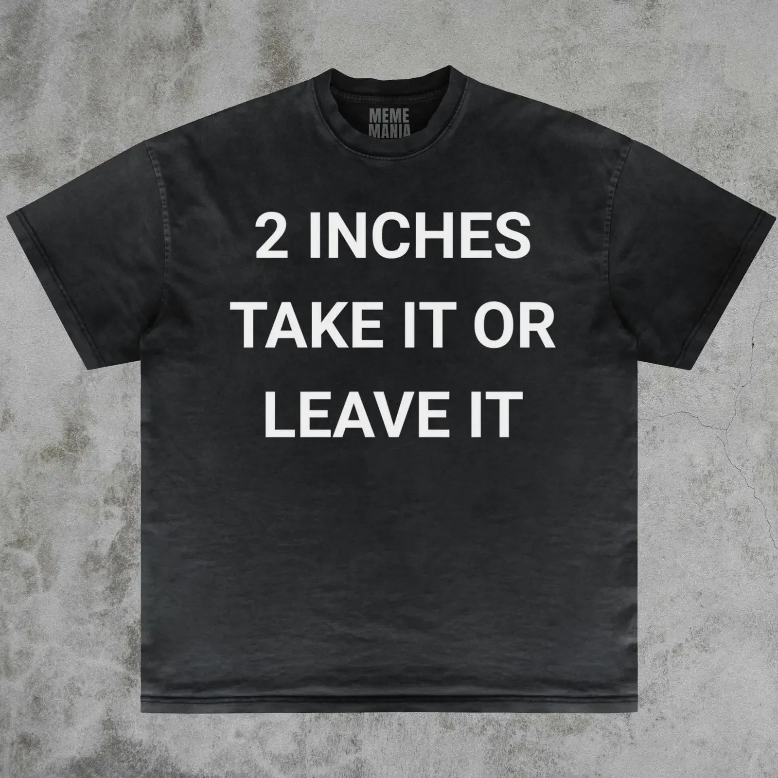 2 Inches Take It Or Leave Funny Sarcastic Meme T Shirt Ironic Joke Gag Offensive Casual  vintage Washed Unisex streetwear