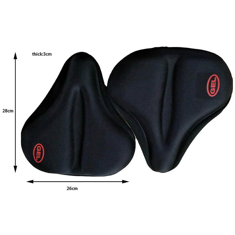 HMA89-Extra Large And Wide Bicycle Silicone Saddle Cover Mountain Bike Seat Cover Electric Vehicle Seat Cushion Cover