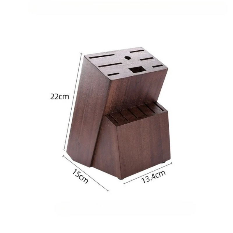 1pc Kitchen Cutter Storage Holder Solid Wood Cutter Rack Home Desktop Cutter Storage Rack Stable Cutter Holder