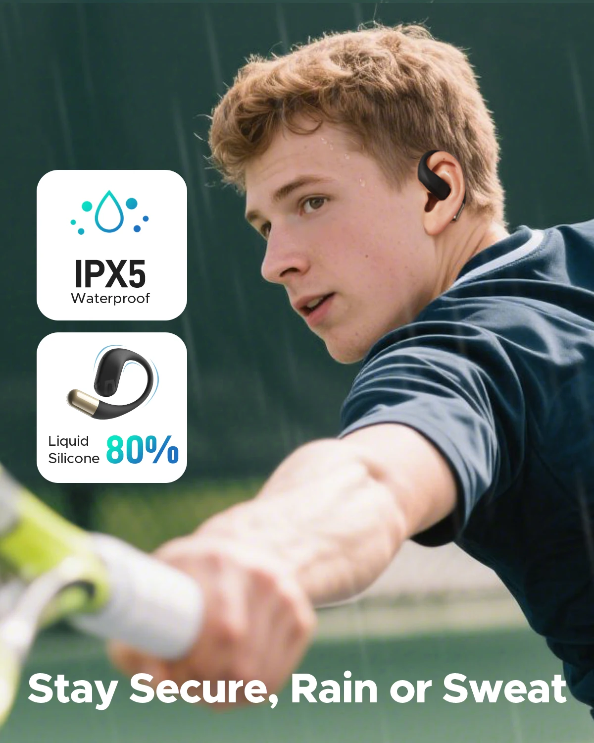 SoundPEATS Chasers سماعات أذن مفتوحة بلوتوث 5.4 سماعات أذن لاسلكية مع ANC مفتوح، صوت محلي، صوت LDAC عالي الدقة، IPX5، 35H