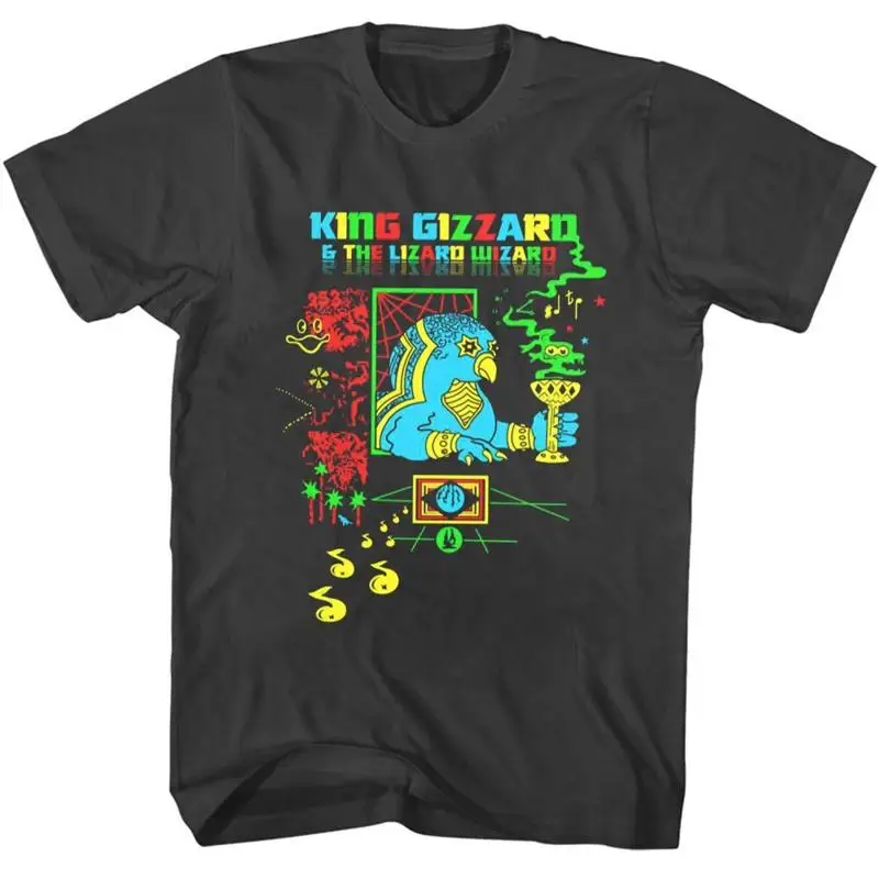 

Редкая футболка King Gizzard And The Lizard Wizard, хлопковая черная, все размеры P967