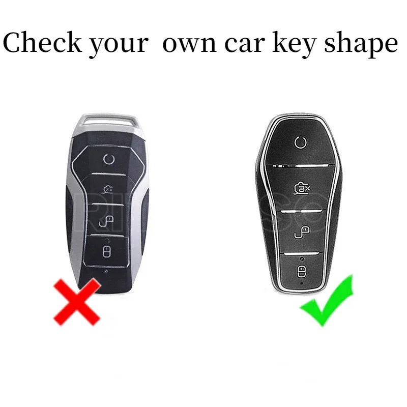 New Soft Tpu Car Key Case for BYD Atto 3 Han EV Dolphin 4 Buttons Remote Control Protect Cover Auto Keyain Car Accessories