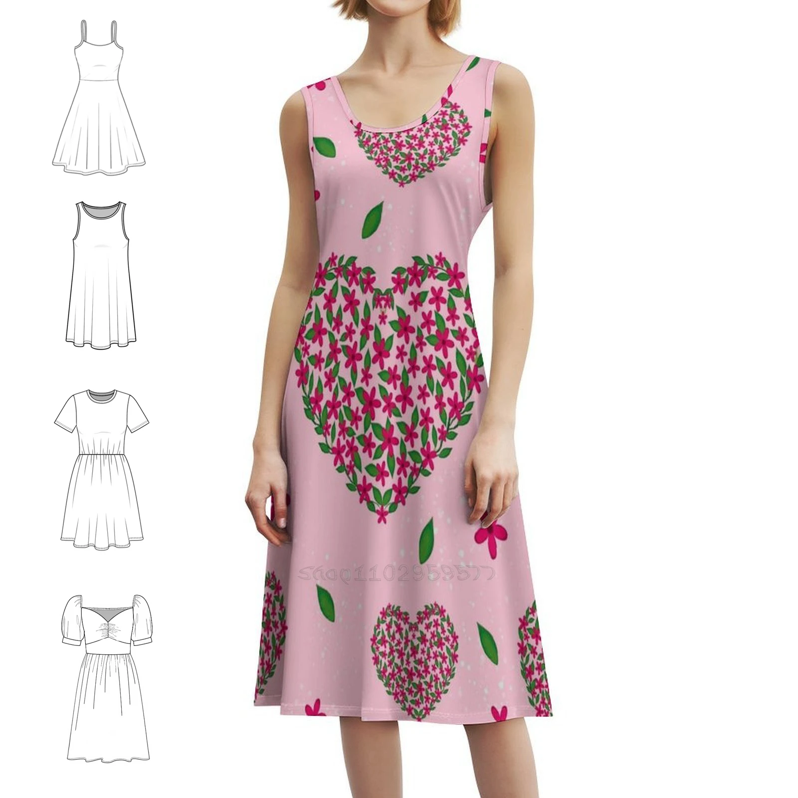 

Beautiful Flowers Sexy Vacation Dress For Women Beach Party Birthday Mini Dress Flowers Beautiful Flowers Pattern Dress