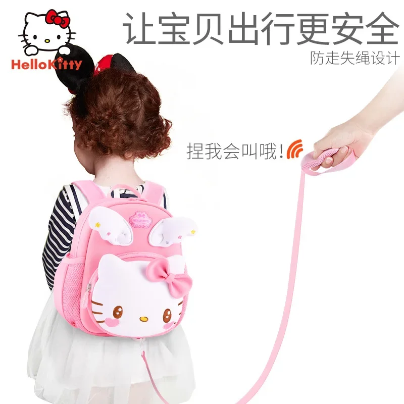 Sanrio New Hello Kitty Student Schoolbag Cute Children's Shoulder Pad Lightweight Cartoon Large Capacity Backpack