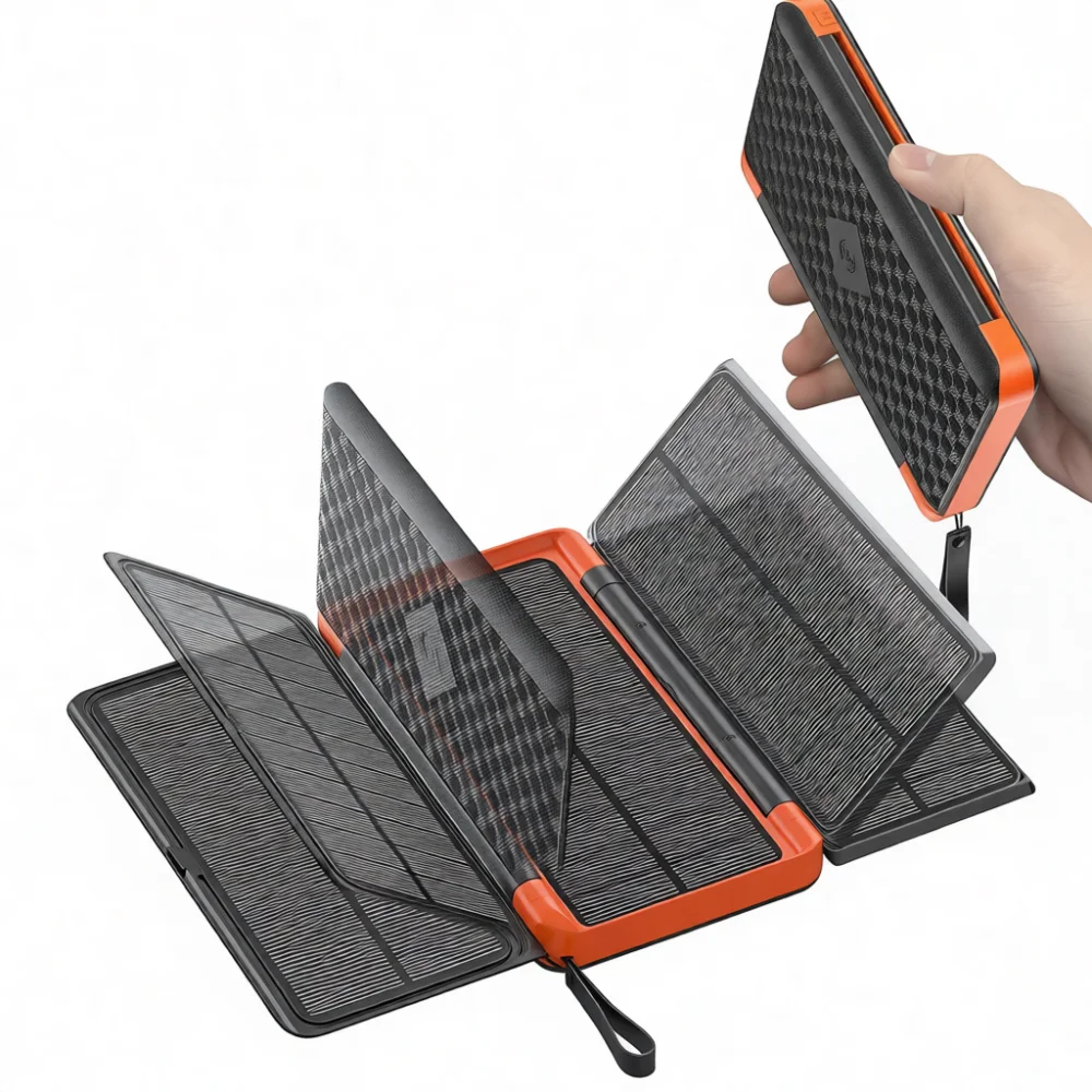 High Efficiency Solar Charger Foldable Power Bank For Camping Hiking Outdoor Travel Portable External Battery Equipment
