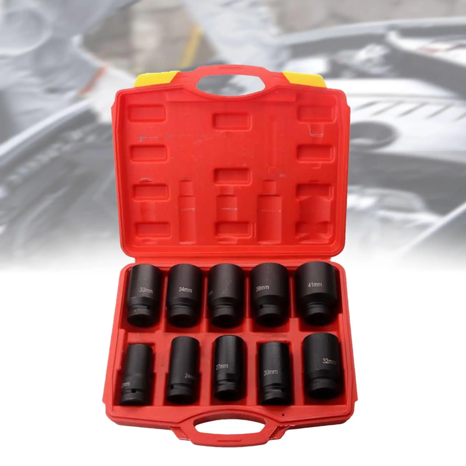 10 Pieces Thin Socket Set Impact Socket Set for Air Pneumatic Tool Automobile