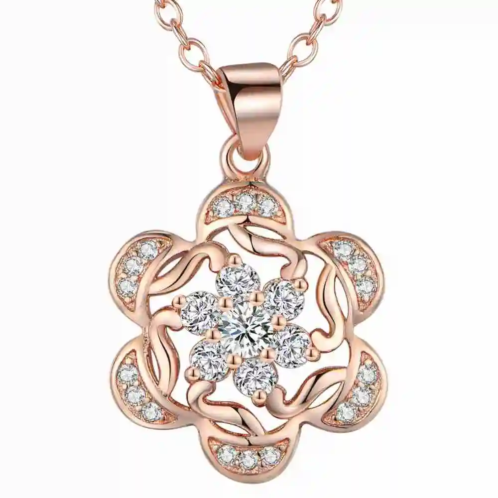 

New 925 Sterling Silver Necklace Pendant Zircon for Women Wedding Jewelry Fashion 18k Plated Classics Gifts High Quality