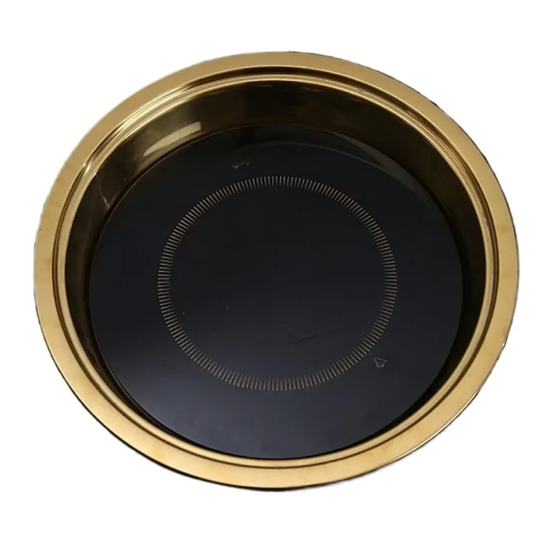 Stainless steel sunken pot ring induction cooker hot pot table steel ring circular embedded with lid thickened hot pot view 3